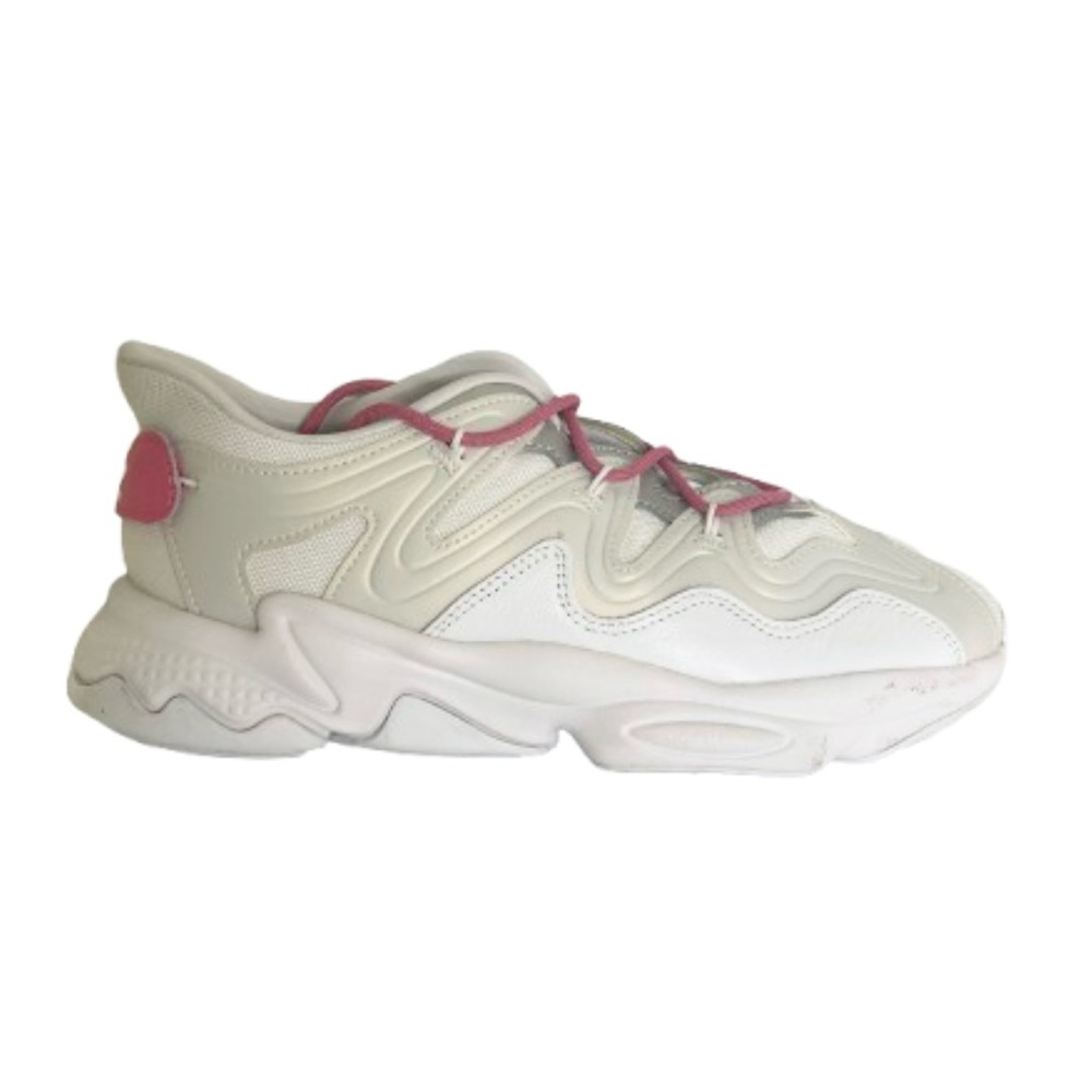 Adidas Ozweego Plus White and Pink Women’s Sneakers: Size 9.5